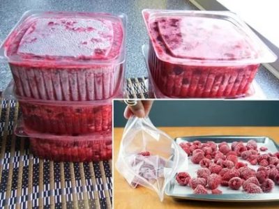 Как заморозить малину в контейнере