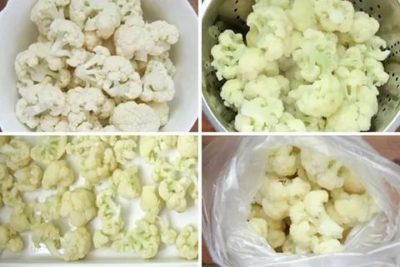 Как заморозить цветную капусту сырой