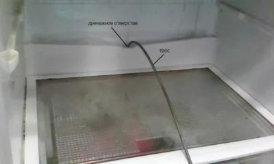 Как очистить сливное отверстие в холодильнике